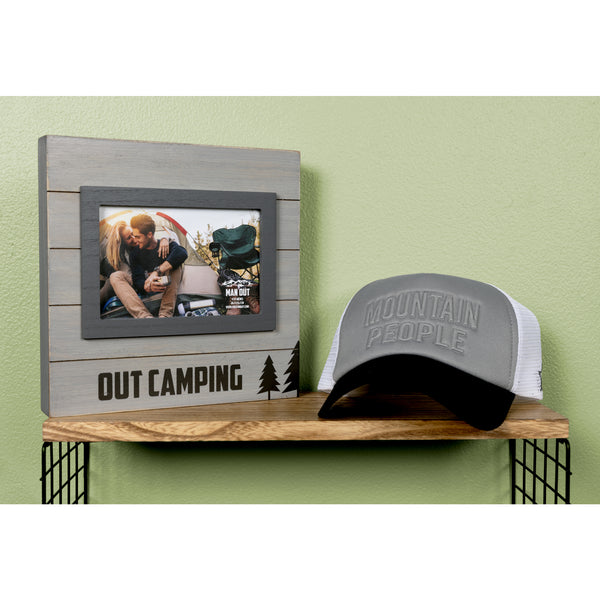 Pavilion Gift Company Mountain People Adjustable Charcoal Neoprene Mesh Hat