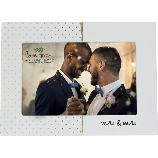 pavilion gift company Mr. & Mr. 7.5" x 5.5" MDF Frame (Holds 6" x 4" Photo)