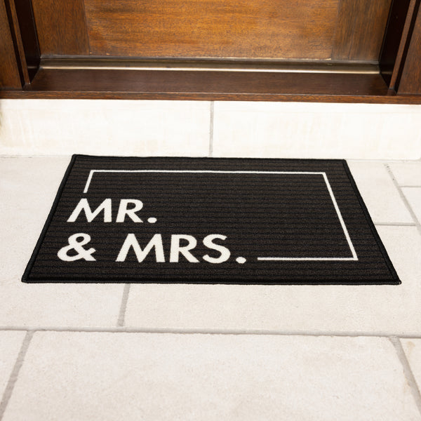 Pavilion Gift Company Mr. & Mrs. 27.5" X 17.75" Floor Mat