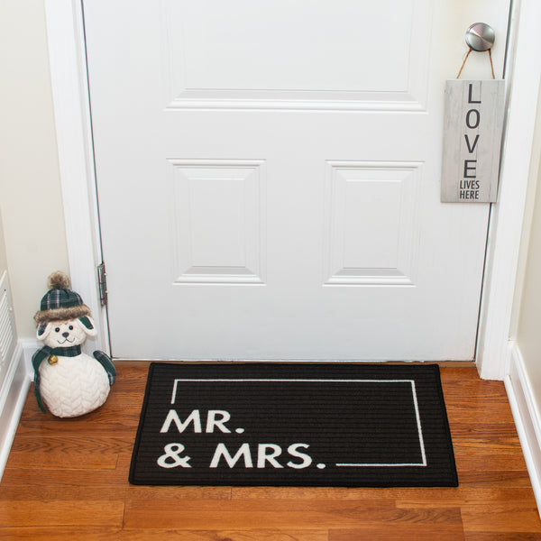 Pavilion Gift Company Mr. & Mrs. 27.5" X 17.75" Floor Mat