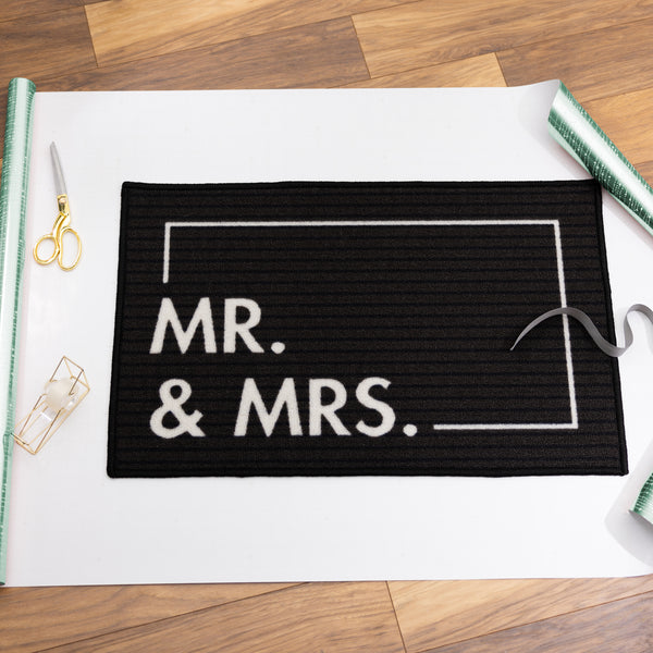 Pavilion Gift Company Mr. & Mrs. 27.5" X 17.75" Floor Mat