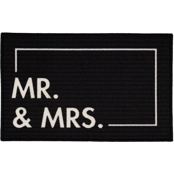 pavilion gift company Mr. & Mrs. 27.5" x 17.75" Floor Mat