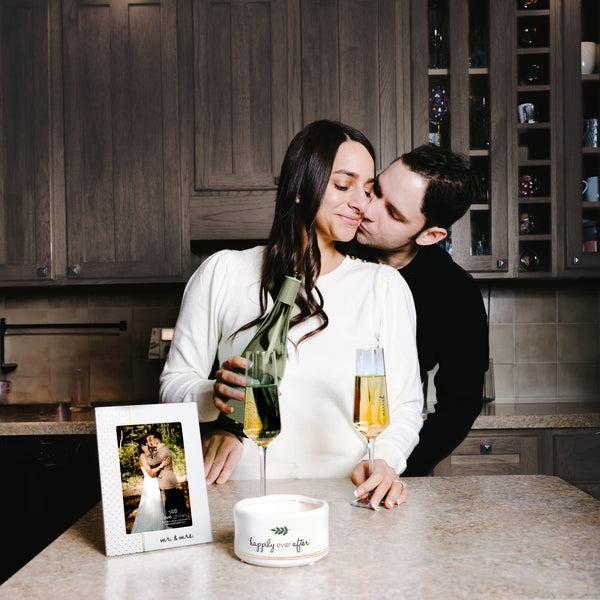 Pavilion Gift Company Mr. & Mrs. 5.5" X 7.5" MDF Frame (Holds 4" X 6" Photo)