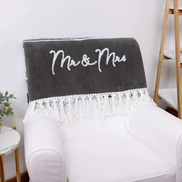 Pavilion Gift Company Mr. & Mrs. 50" X 60" Inspirational Plush Blanket