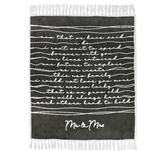 pavilion gift company Mr. & Mrs. 50" x 60" Inspirational Plush Blanket