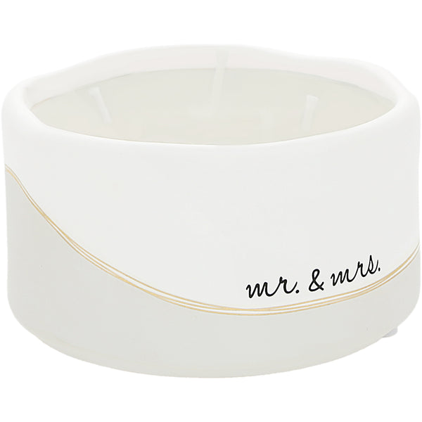 pavilion gift company Mr. & Mrs. 8 oz - 100% Soy Wax Reveal Candle Scent: Tranquility