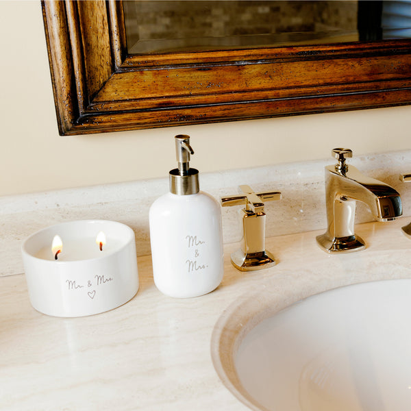 Pavilion Gift Company Mr. & Mrs. Ceramic Soap/Lotion Dispenser