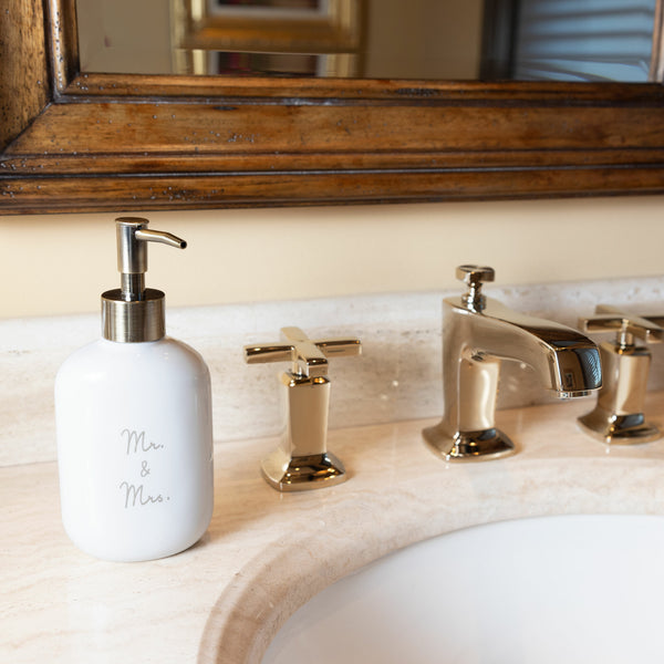 Pavilion Gift Company Mr. & Mrs. Ceramic Soap/Lotion Dispenser