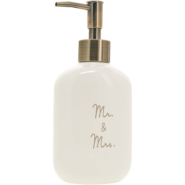 pavilion gift company Mr. & Mrs. Ceramic Soap/Lotion Dispenser