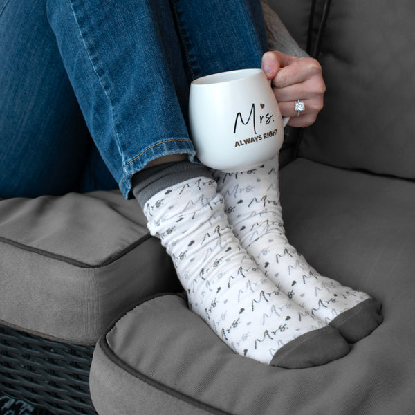 Pavilion Gift Company Mrs. Always Right 15.5 Oz Mug And Sock Set