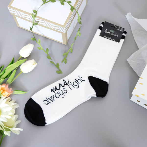 Pavilion Gift Company Mrs. Always Right Ladies Crew Sock