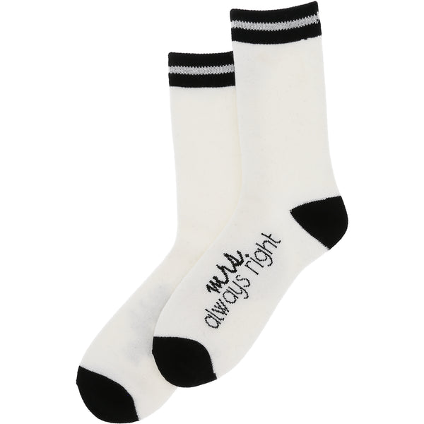 pavilion gift company Mrs. Always Right Ladies Crew Sock