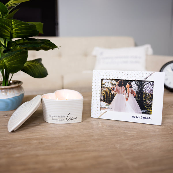 Pavilion Gift Company Mrs. & Mrs. 7.5" X 5.5" MDF Frame (Holds 6" X 4" Photo)
