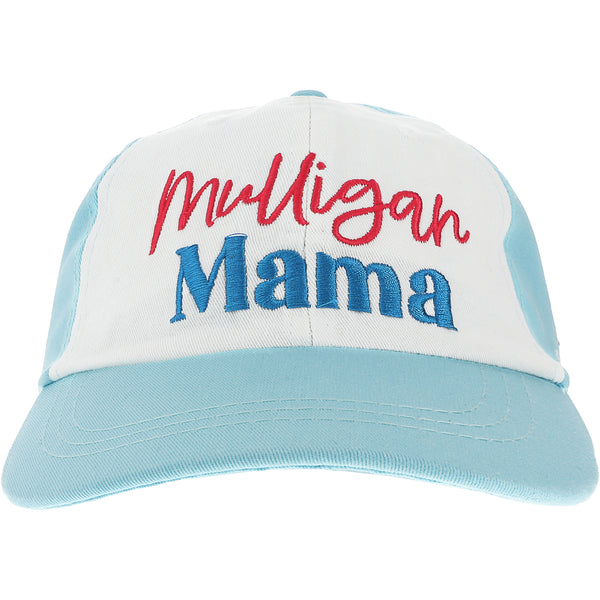 pavilion gift company Mulligan Mama Light Teal with White Adjustable Hat