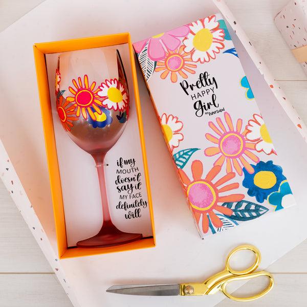 Pavilion Gift Company My Face Gift Boxed 18 Oz Wine Glass