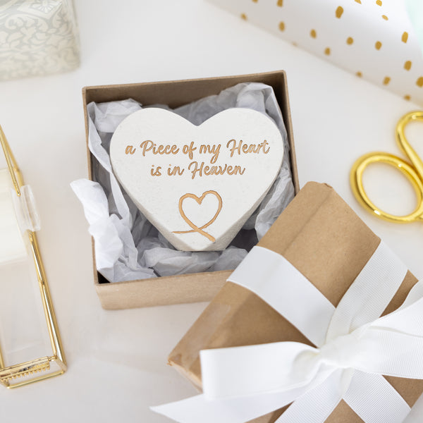 Pavilion Gift Company My Heart 3.5" X 3" Heart Memorial Stone