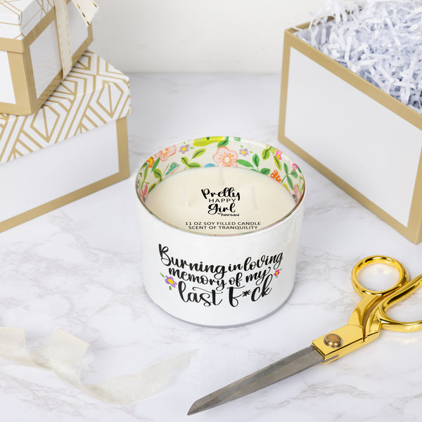 Pavilion Gift Company My Last F*ck 11 Oz - 100% Soy Wax Candle Scent: Tranquility