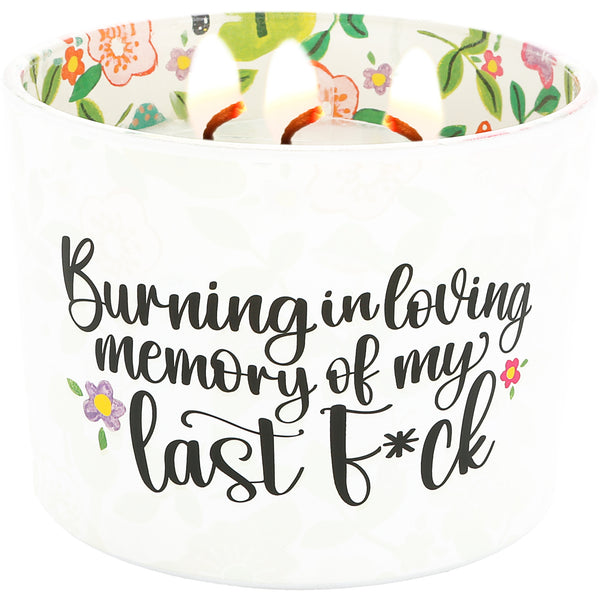 pavilion gift company My Last F*ck 11 oz - 100% Soy Wax Candle Scent: Tranquility
