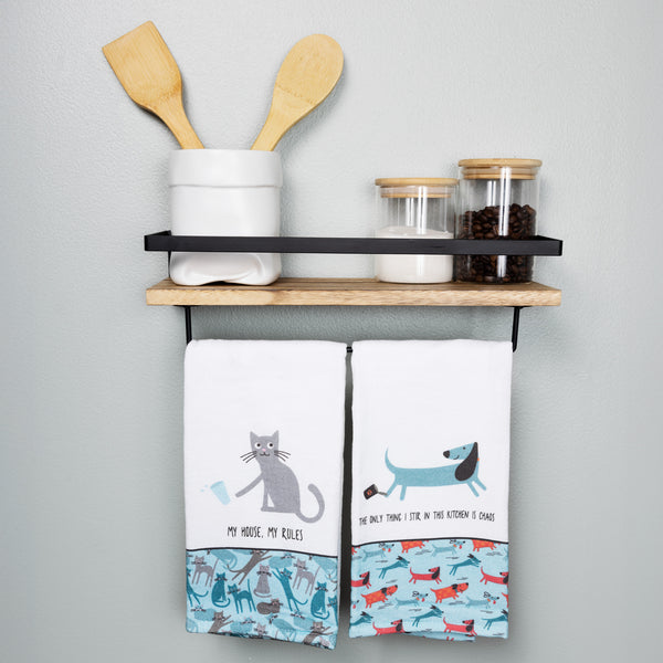 Pavilion Gift Company My Rules 100% Cotton Tea Towel