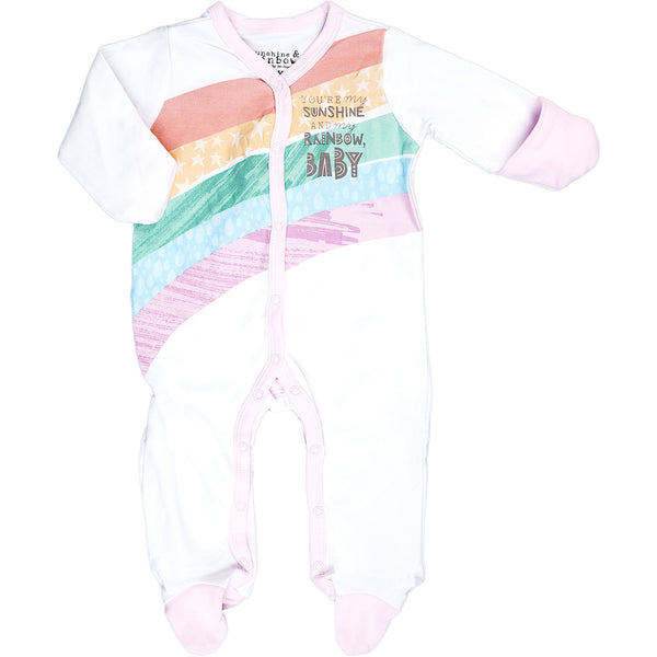 Pavilion Gift Company My Sunshine 0-6 Months Pink Trimmed Sleeper