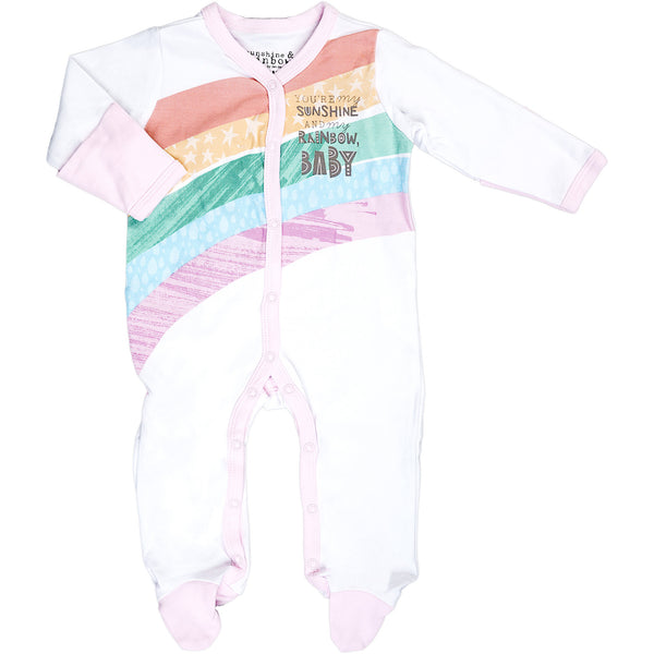 pavilion gift company My Sunshine 0-6 Months Pink Trimmed Sleeper