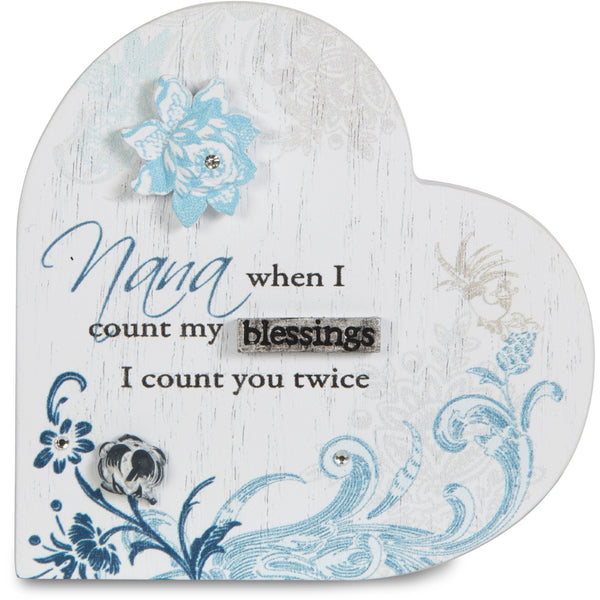 pavilion gift company Nana 3" Self-Standing Heart Plaque