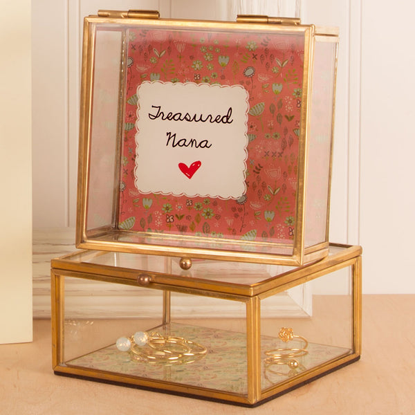 Pavilion Gift Company Nana 4.25" X 4.25" Glass Keepsake Box