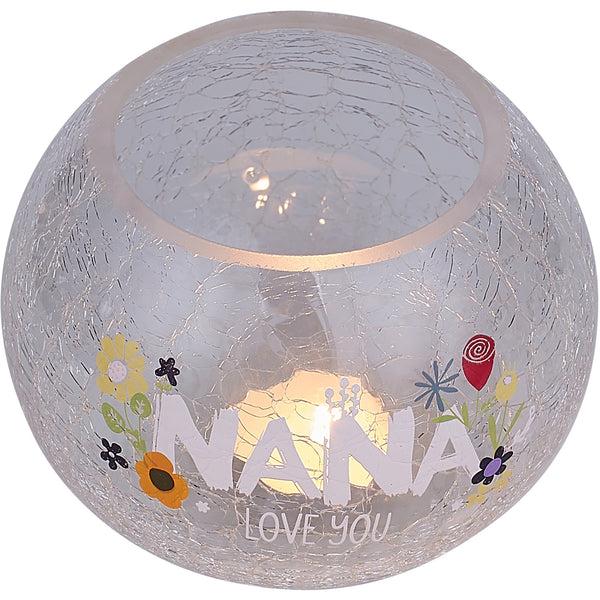 Pavilion Gift Company Nana 5" Crackled Glass Votive Holder