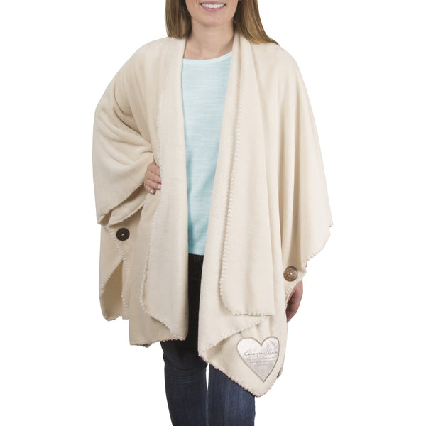 Pavilion Gift Company Nana 50" X 30" Royal Plush Comfort Shawl