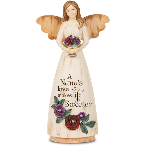 pavilion gift company Nana 6" Angel Holding Flower Pot