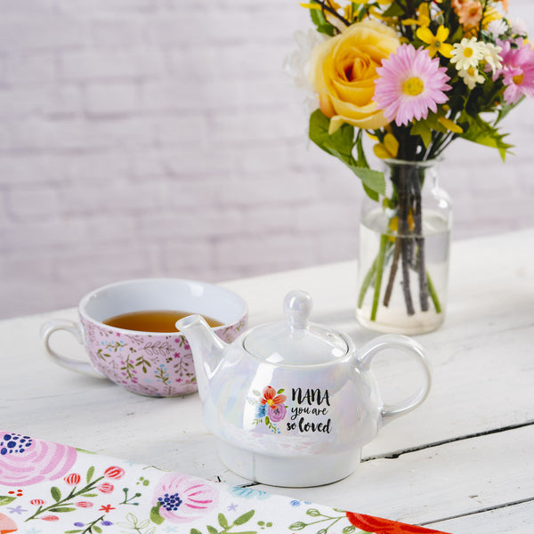 Pavilion Gift Company Nana Tea For One (14.5 Oz Teapot & 10 Oz Cup)