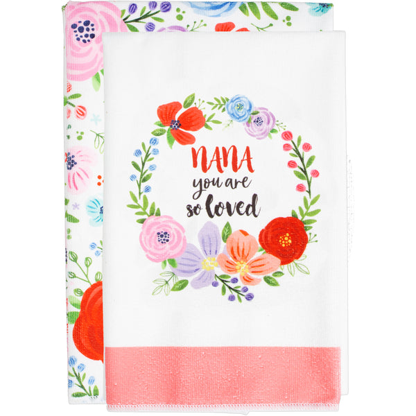 pavilion gift company Nana Tea Towel Gift Set (2 - 19.75" x 27.5")