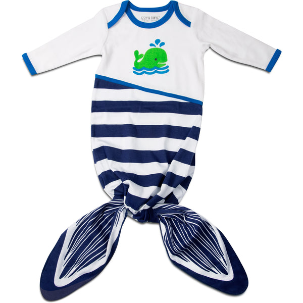 pavilion gift company Navy and White Whale 0-9 Months Knotted Onesie pavilion gift company Navy and White Whale 0-9 Months Knotted Onesie