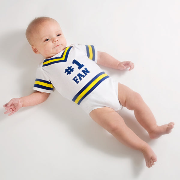 Pavilion Gift Company Navy & White 0-6 Months Infant Onesie