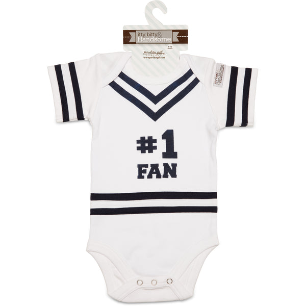 Pavilion Gift Company Navy & White 0-6 Months Infant Onesie