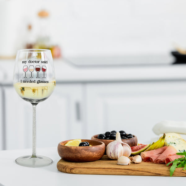 Pavilion Gift Company Needed Glasses Gift Boxed 17 Oz Wine Glass