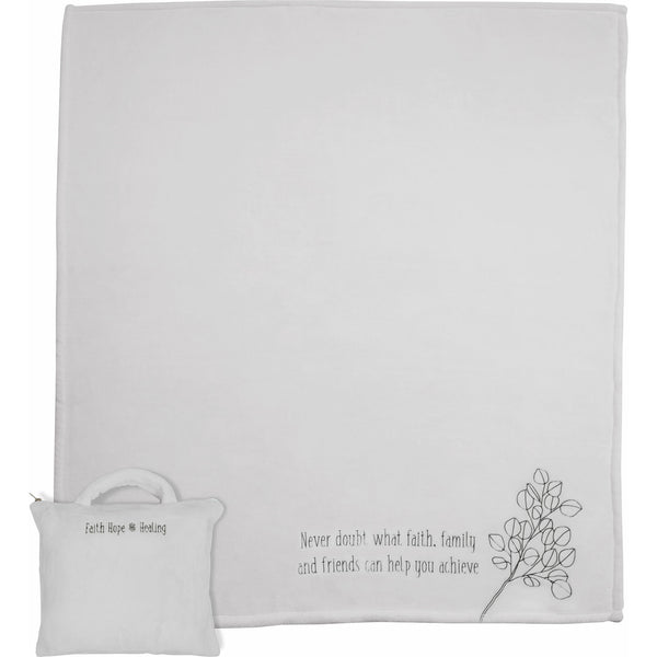 pavilion gift company Never Doubt 50" x 60" Travel Blanket with Carry Case