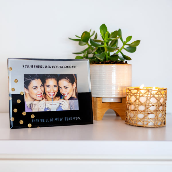 Pavilion Gift Company New Friends 7" X 9" Mirror Photo (4" X 6") Frame