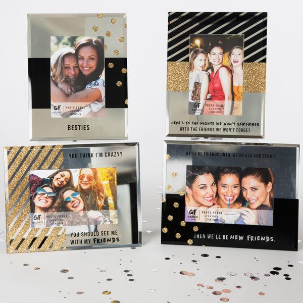 Pavilion Gift Company New Friends 7" X 9" Mirror Photo (4" X 6") Frame