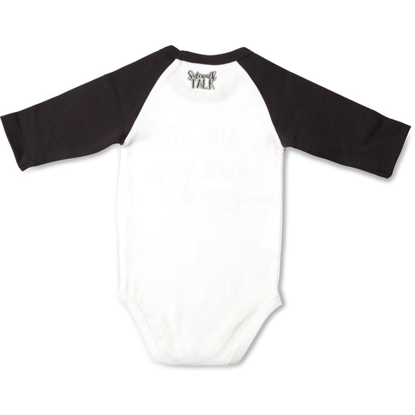Pavilion Gift Company Nobody Got Time 6-12 Months 3/4 Length Black Sleeve Onesie