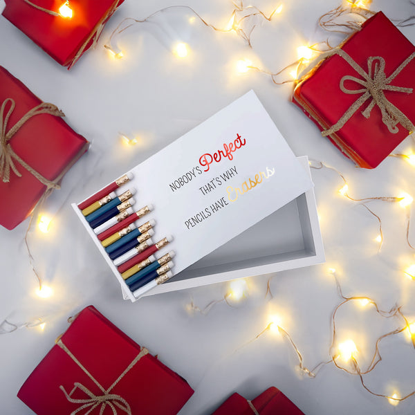 Pavilion Gift Company Nobody’s Perfect 8.75" X 4.5" MDF Teacher's Supply Box