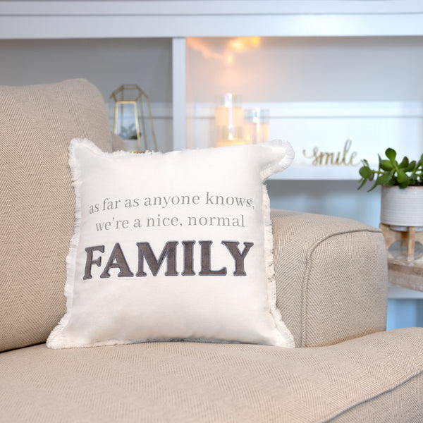 Pavilion Gift Company Normal Family 18" Throw Pillow Cover