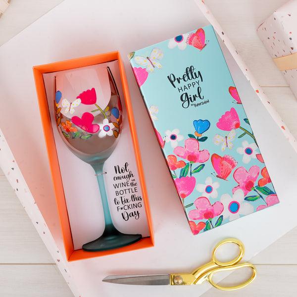 Pavilion Gift Company Not Enough Wine Gift Boxed 18 Oz Wine Glass