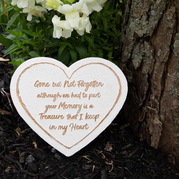 Pavilion Gift Company Not Forgotten 5" Heart Memorial Stone