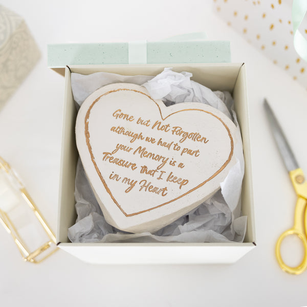 Pavilion Gift Company Not Forgotten 5" Heart Memorial Stone