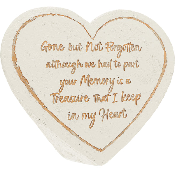 pavilion gift company Not Forgotten 5" Heart Memorial Stone