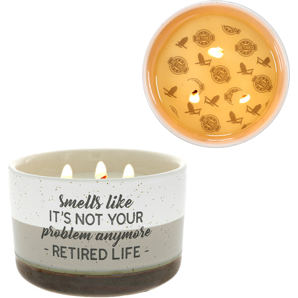 pavilion gift company Not Your Problem 12 oz - 100% Soy Wax Reveal Triple Wick Candle Scent: Tranquility