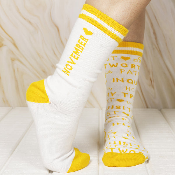 Pavilion Gift Company November M/L Unisex Crew Sock