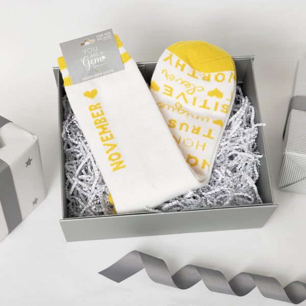 Pavilion Gift Company November M/L Unisex Crew Sock