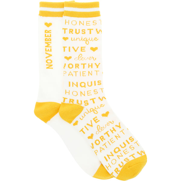 pavilion gift company November M/L Unisex Crew Sock